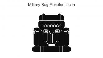 Military Bag Monotone Icon In Powerpoint Pptx Png And Editable Eps Format