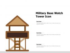 Military base watch tower icon