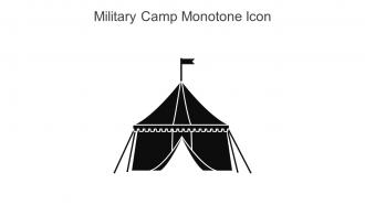 Military Camp Monotone Icon In Powerpoint Pptx Png And Editable Eps Format