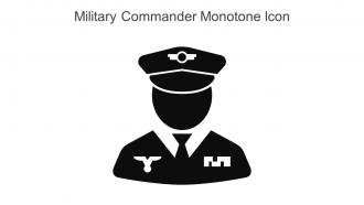 Military Commander Monotone Icon In Powerpoint Pptx Png And Editable Eps Format