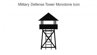 Military Defense Tower Monotone Icon In Powerpoint Pptx Png And Editable Eps Format