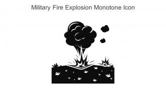 Military Fire Explosion Monotone Icon In Powerpoint Pptx Png And Editable Eps Format