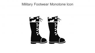 Military Footwear Monotone Icon In Powerpoint Pptx Png And Editable Eps Format