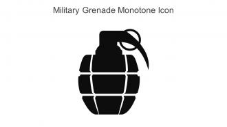 Military Grenade Monotone Icon In Powerpoint Pptx Png And Editable Eps Format