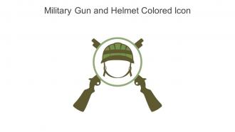 Military Gun And Helmet Colored Icon In Powerpoint Pptx Png And Editable Eps Format