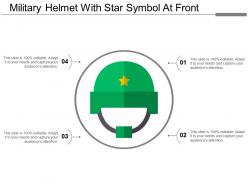 Military helmet with star symbol at front