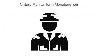 Military Man Uniform Monotone Icon In Powerpoint Pptx Png And Editable Eps Format