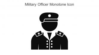 Military Officer Monotone Icon In Powerpoint Pptx Png And Editable Eps Format