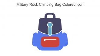 Military Rock Climbing Bag Colored Icon In Powerpoint Pptx Png And Editable Eps Format