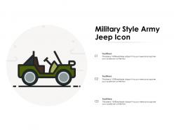 Military style army jeep icon