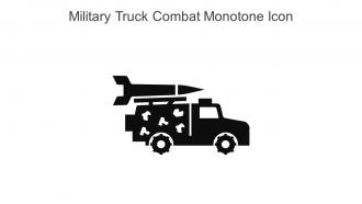 Military Truck Combat Monotone Icon In Powerpoint Pptx Png And Editable Eps Format