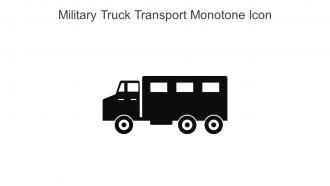 Military Truck Transport Monotone Icon In Powerpoint Pptx Png And Editable Eps Format