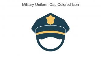 Military Uniform Cap Colored Icon In Powerpoint Pptx Png And Editable Eps Format