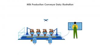 Milk Production Conveyor Dairy Illustration