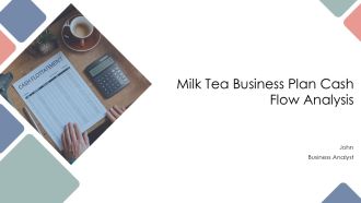 Milk Tea Business Plan Cash Flow Analysis PPT Presentation AT