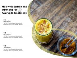 Milk with saffron and turmeric for ayurveda treatment