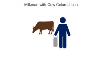 Milkman With Cow Colored Icon In Powerpoint Pptx Png And Editable Eps Format