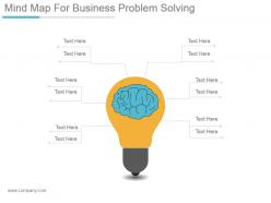 Mind map for business problem solving ppt design