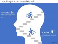 Mind map for success and growth flat powerpoint design