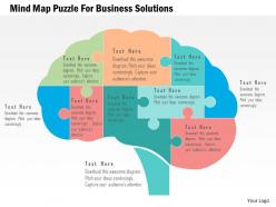 Mind map puzzle for business solutions flat powerpoint design