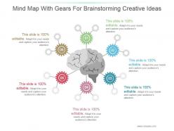 Mind map with gears for brainstorming creative ideas ppt inspiration
