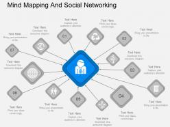 Mind mapping and social networking flat powerpoint design