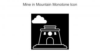 Mine In Mountain Monotone Icon In Powerpoint Pptx Png And Editable Eps Format