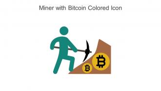 Miner With Bitcoin Colored Icon In Powerpoint Pptx Png And Editable Eps Format