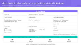 Mini Charter For Data Analytics Project With Metrics Data Anaysis And Processing Toolkit