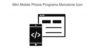 Mini Mobile Phone Programs Monotone Icon In Powerpoint Pptx Png And Editable Eps Format