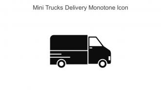 Mini Trucks Delivery Monotone Icon In Powerpoint Pptx Png And Editable Eps Format