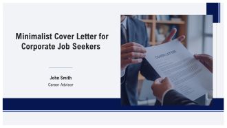 Minimalist Cover Letter For Corporate Job Seekers PPT PowerPoint AT