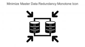 Minimize Master Data Redundancy Monotone Icon In Powerpoint Pptx Png And Editable Eps Format