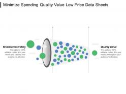Minimize spending quality value low price data sheets