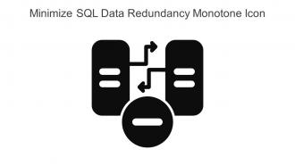 Minimize SQL Data Redundancy Monotone Icon In Powerpoint Pptx Png And Editable Eps Format