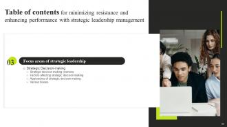 Minimizing Resistance And Enhancing Performance With Strategic Leadership Management Strategy CD V Informative Interactive
