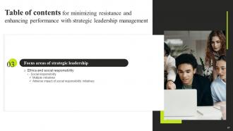 Minimizing Resistance And Enhancing Performance With Strategic Leadership Management Strategy CD V Slides Appealing