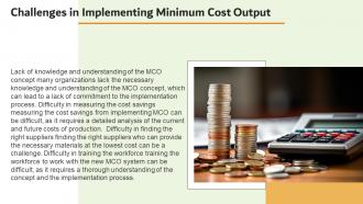 Minimum Cost Output Powerpoint Presentation And Google Slides ICP Slides Impressive
