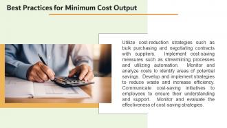 Minimum Cost Output Powerpoint Presentation And Google Slides ICP Idea Impressive