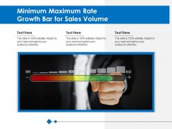 Minimum maximum rate growth bar for sales volume