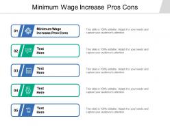 Minimum wage increase pros cons ppt powerpoint presentation icon format cpb