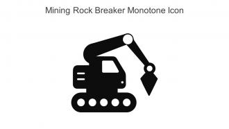 Mining Rock Breaker Monotone Icon In Powerpoint Pptx Png And Editable Eps Format