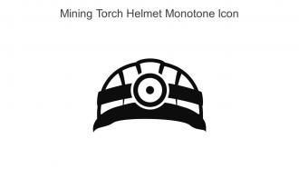 Mining Torch Helmet Monotone Icon In Powerpoint Pptx Png And Editable Eps Format