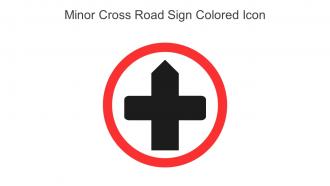 Minor Cross Road Sign Colored Icon In Powerpoint Pptx Png And Editable Eps Format