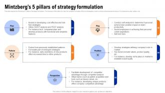 Mintzbergs 5 Pillars Of Strategy Formulation