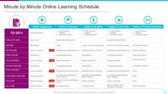 Minute By Minute Online Learning Schedule Digital Learning Playbook
