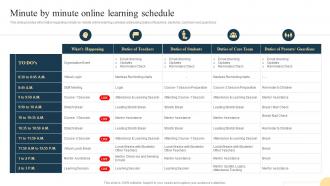 Minute By Minute Online Learning Schedule Playbook For Teaching And Learning At Distance