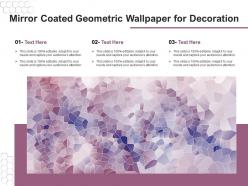 Mirror coated geometric wallpaper for decoration
