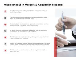 Miscellaneous In Mergers And Acquisition Proposal Agenda Ppt Powerpoint Slides