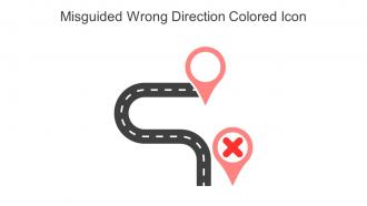 Misguided Wrong Direction Colored Icon In Powerpoint Pptx Png And Editable Eps Format